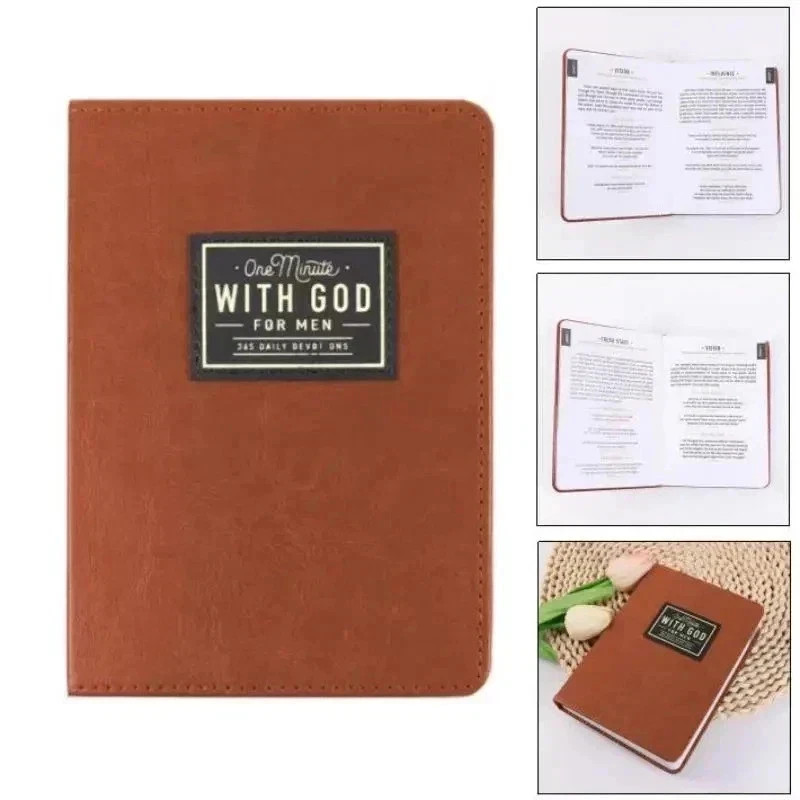 One Minute with God for Men – 365 Devotions (Brown Faux Leather) Fast ship gallery