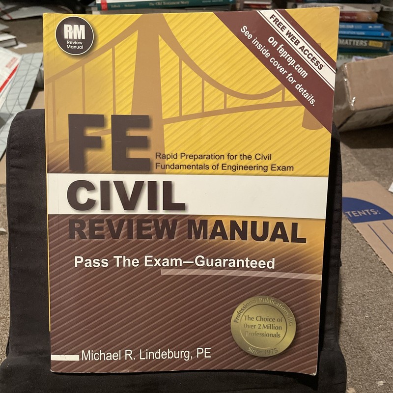 Fe Civil Review Manual by Michael R. Lindeburg (2014, Trade Paperback)
