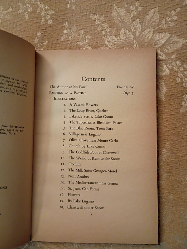 Painting as a Pastime Winston S. Churchill 1965 Hardcover Art Memoir Vintage gallery