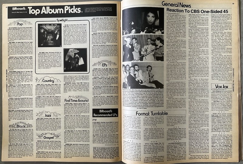 BILLBOARD Magazine VTG Issue - Sept 11, 1982 w/ Week-End Charts • Texas Scene gallery