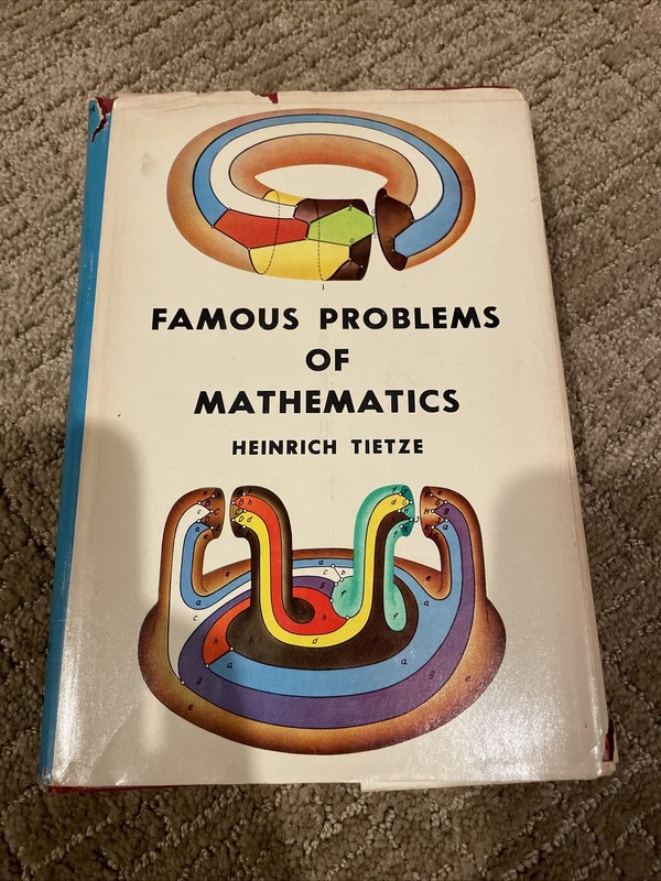 FAMOUS PROBLEMS OF MATHEMATICS-TIETZE-1ST/2ND 1966 HCDJ*THD8