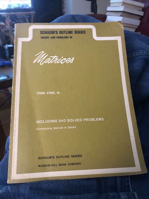 Theory and Problems of Matrices : – Paperback, by Frank Ayres Jr. – Good