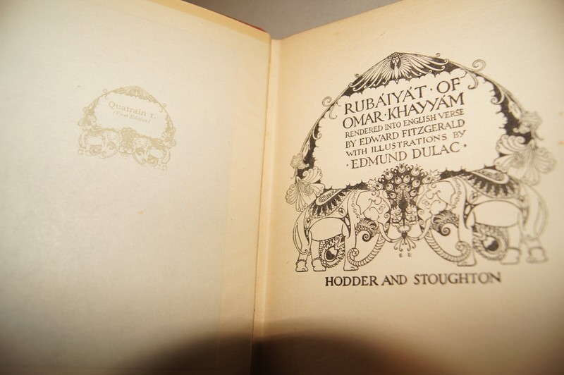 Rubaiyat of Omar Khayyam Illustrated Hodder & Stoughton 1st Edition Antique UK gallery