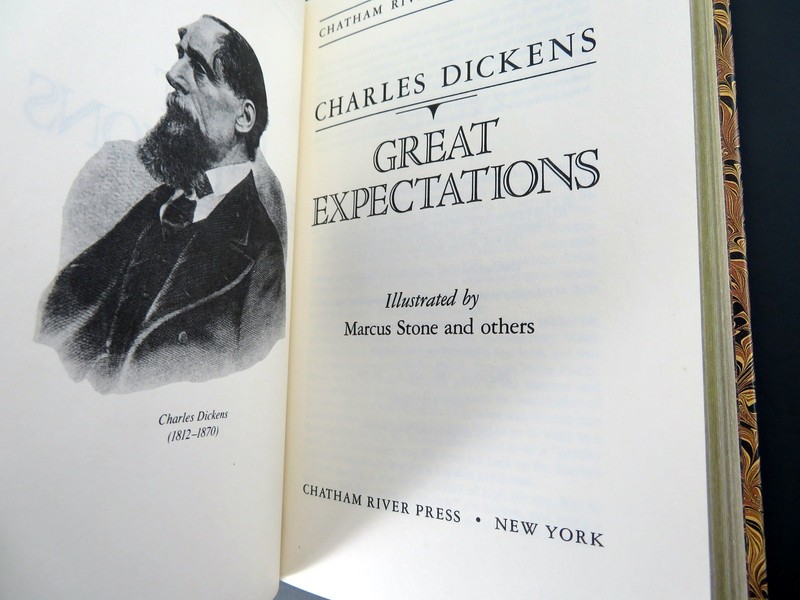 Great Expectations Dickens Chatham River Press 1983 Bonded Leather Classics Ed gallery