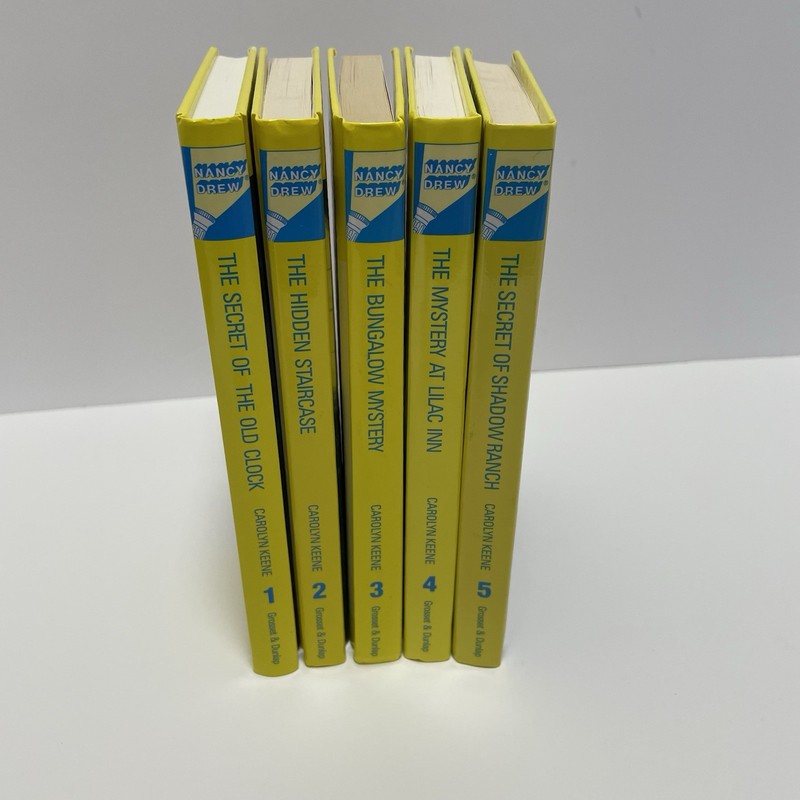 Nancy Drew Mystery Stories Carolyn Keene Books 1-5 Hardcover Lot Good Condition