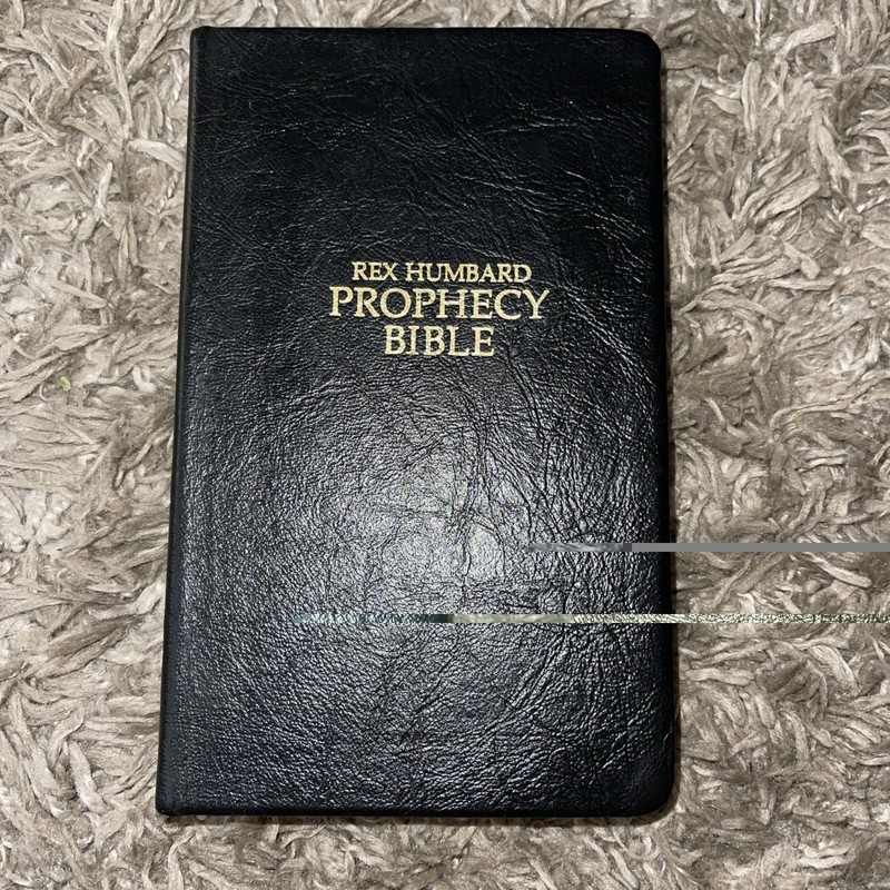 Vintage 1979 Rex Humbard Prophecy Bible KJV Genuine Leather Black