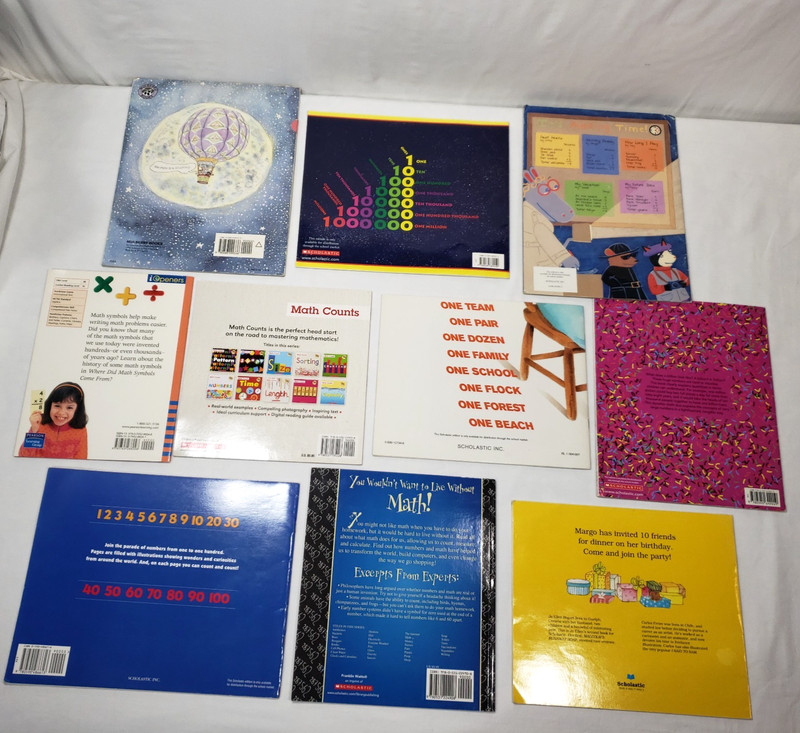 Kids Books About Counting Lot Of 10 Math Numbers Homeschool Classroom Library gallery