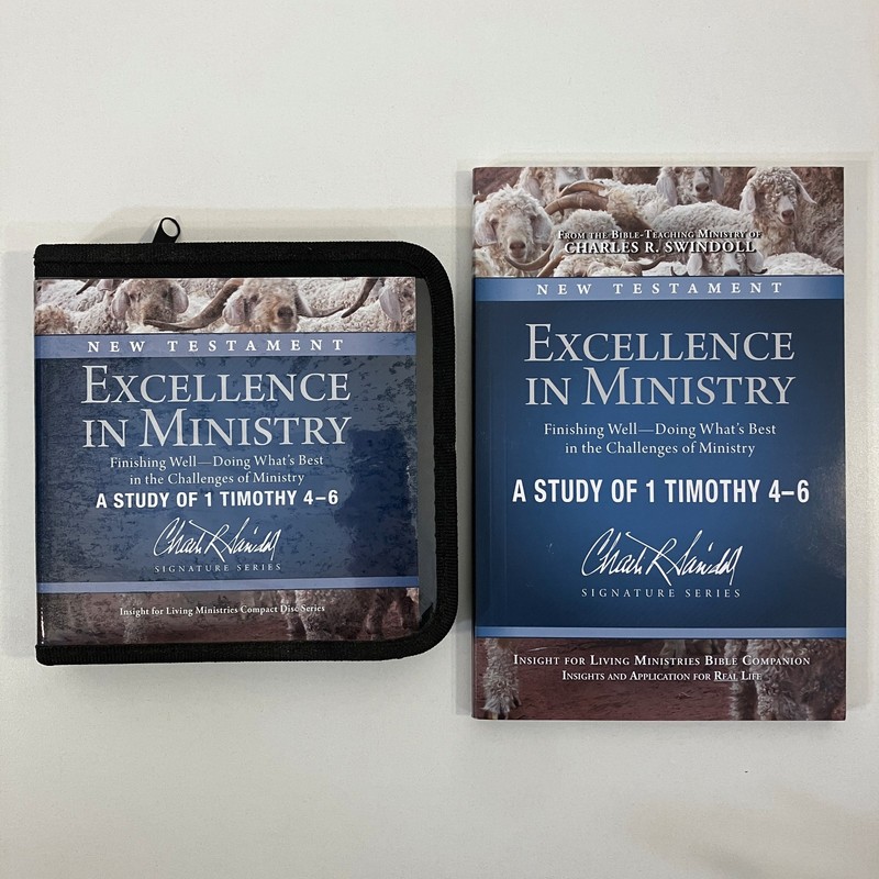 New Testament Excellence in Ministry 1 Timothy 4-6 Charles Swindoll CD Book Set