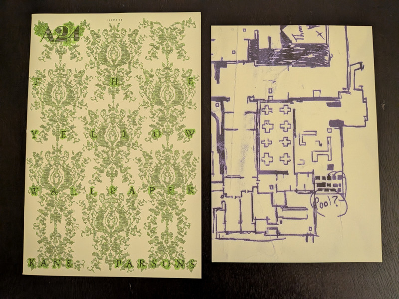 Backrooms A24 Zine with Pool Map The Yellow Wallpaper by Kane Parsons