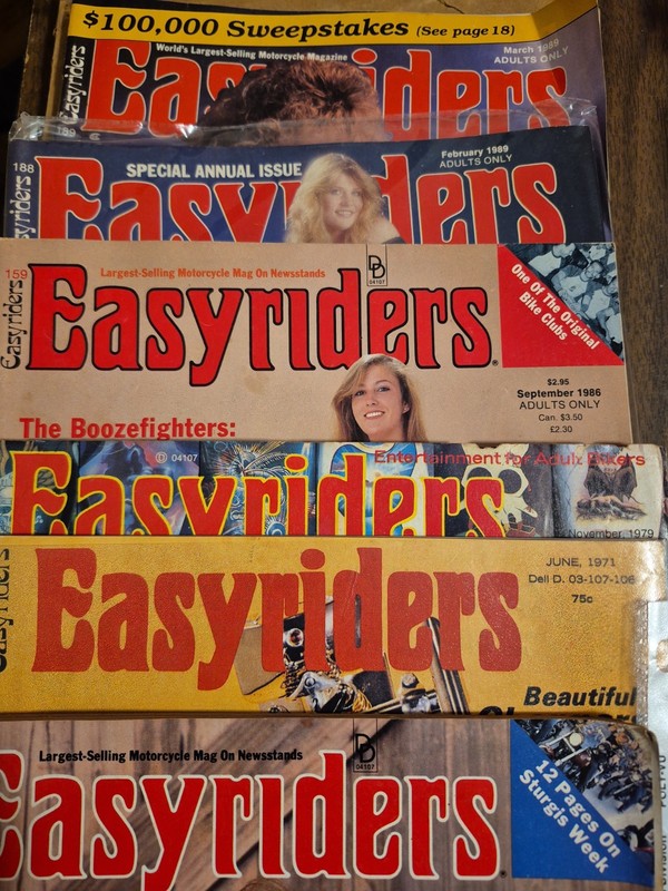 Lot of 12 Easyriders Magazine Vintage Motorcycle Easy Riders 1971 To 1989