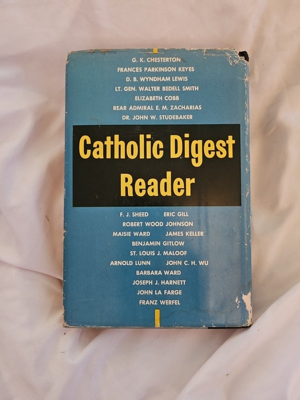 Catholic Digest Reader HBDJ Vintage Theology 1952 1st Edition Hardcover gallery