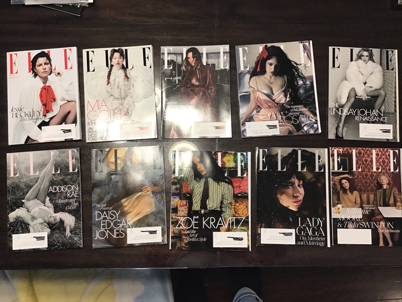 10 pc lot ELLE NEW magazine CURRENT beauty RUNWAY models fashion celeb 2025 full