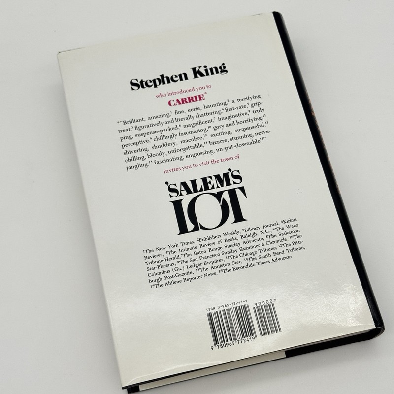 SALEM'S LOT by Stephen King HC DJ Doubleday 1975 Black Cover gallery