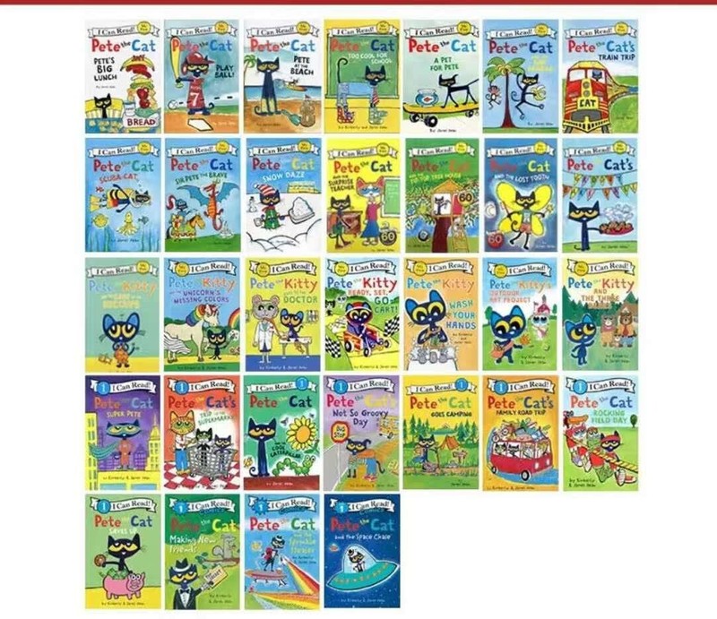 Pete the Cat Childrens Reading Books Box Set (32 Books)