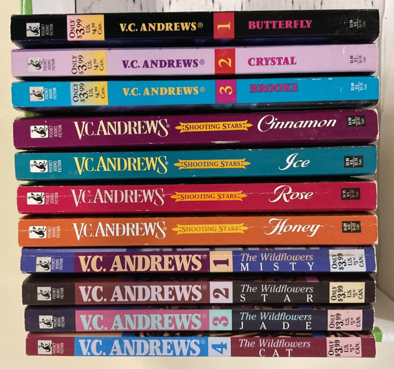VC Andrews PB lot of 11 Mixed Ser Wildflowers 1-4 Shooting Stars 1-4 Orphan 1-3