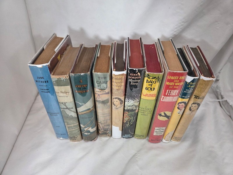 Lot of 10 Vintage Girls Action Books, Inc. Cherry Ames, Camp Fire Girls