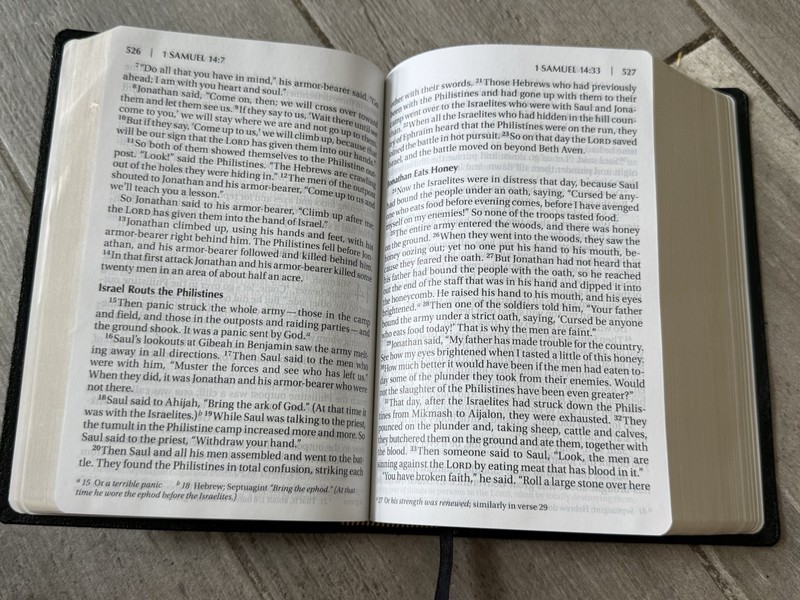 ✝️ NIV GIANT PRINT COMPACT BIBLE BONDED LEATHER BLACK By Zondervan gallery