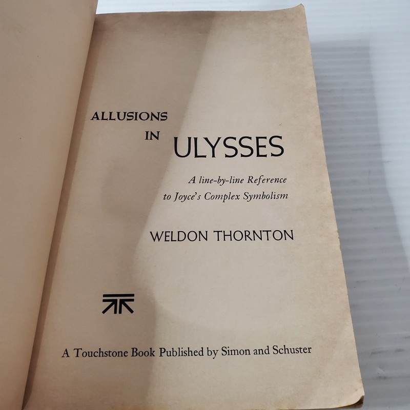 Allusions In Ulysses By Weldon Thornton Vintage Paperback Touchstone 1973 gallery