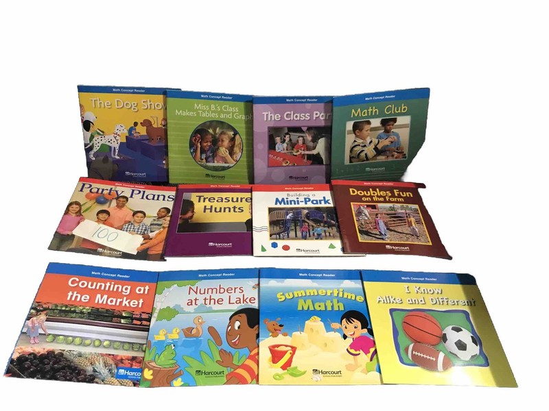 Harcourt Publishers Math Concept Readers K-2 Set of 12 Counting, Graphs