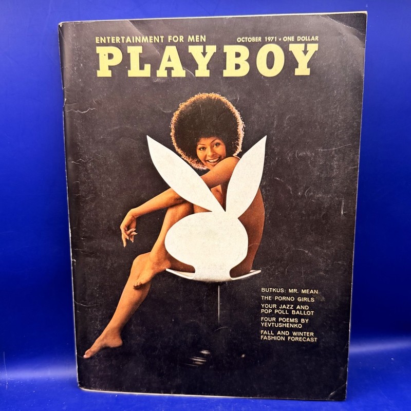 Playboy October 1971 Darine Stern Cover Men’e Magazine Vargas Girl Dick Butkus