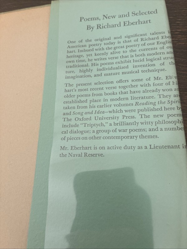 Poems New & Selected 1944 Richard Eberhart - Poets of the Year, New Directions gallery