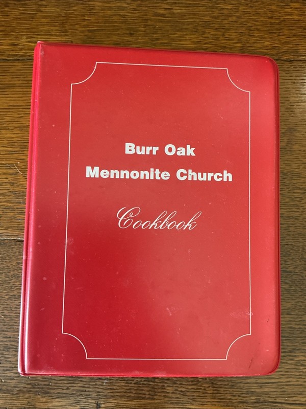 Vintage Church Cookbook 1992 Burr Oak Mennonite Church 3 Ring Binder
