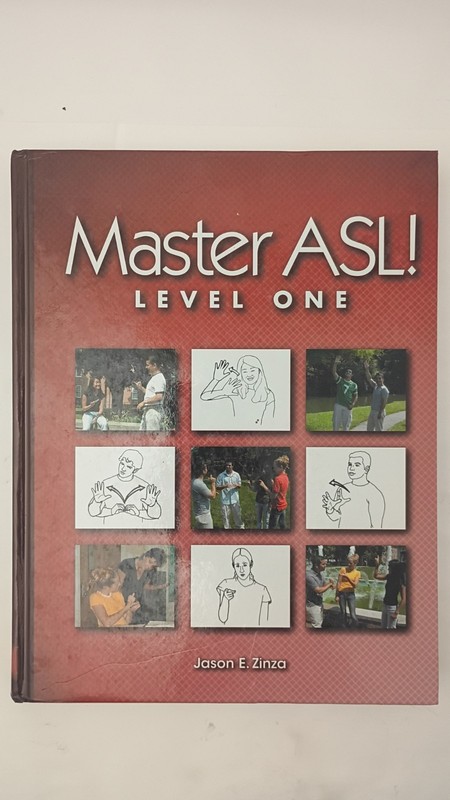 Master ASL! Level One Textbook Jason Zinza Hardcover with DVD 9781881133209