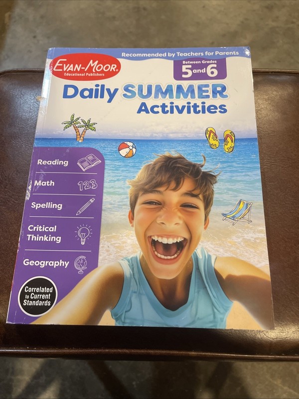 Evan-Moor Daily Summer Activities, Grade 5-6 Workbook, Prevent Learning Loss…