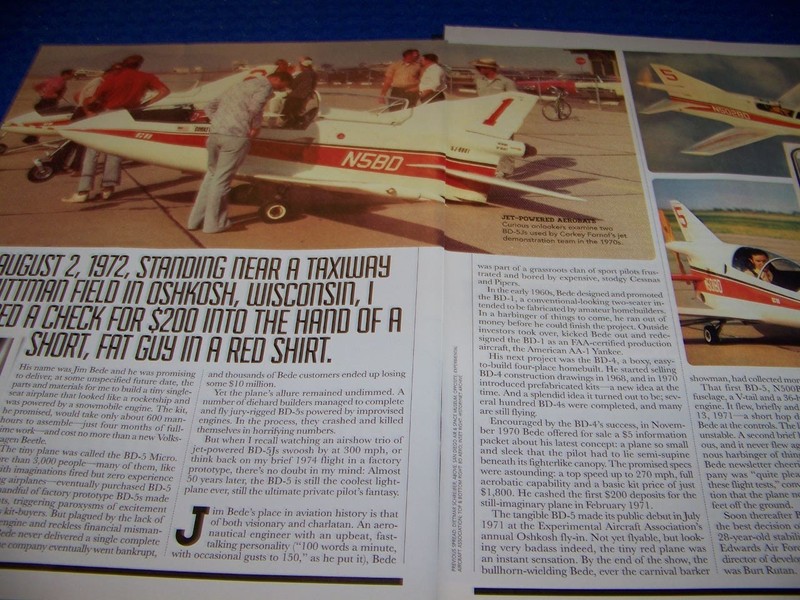 BEDE BD-5G "BEDE'S BOONDOGGLE"...HISTORY/PHOTOS/DETAILS (397QQ) gallery