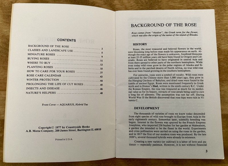 VTG ROSE HANDBOOK, 1977, Ed Fink, Countryside Books gallery