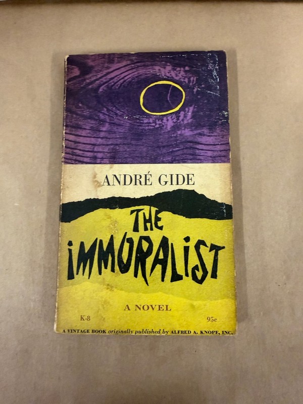 The Immoralist André Gide 1958 Vintage Books Paperback Novel K-8