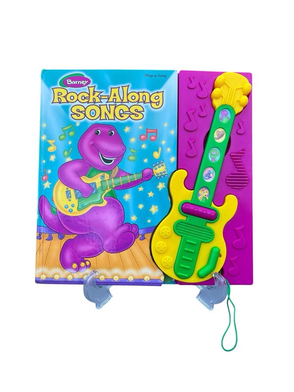 Barney Rock Along Songs Board Book With Guitar 2002 Play A Song Tested Works
