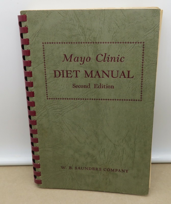 Vintage 1956 The Mayo Clinic Diet Manual Paperback Spiral Bound