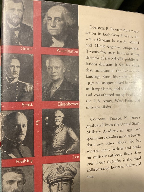 Brave Men and Great Captains Ernest & Trevor Dupuy 1959 1st Ed Exlibrary Battles gallery