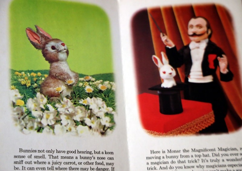 BUNNIES 1974 Vintage Preschool Puppet Board Book - Tadasu Izawa/Shigemi Hijikata gallery