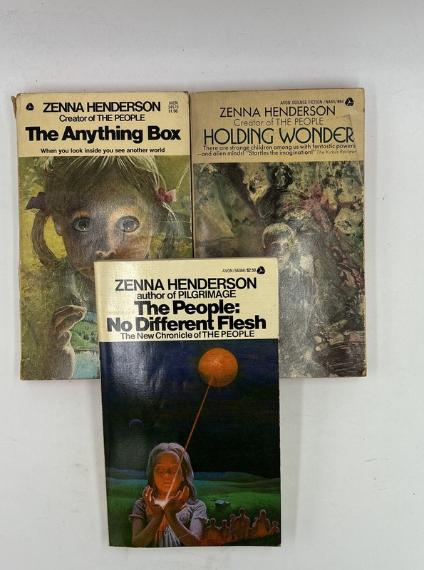 Lot of 3 Zenna Henderson The Anything Box & Holding Wonder, The People: No Diff