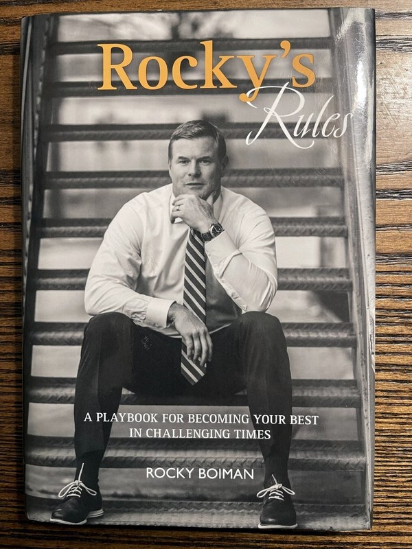Rocky’s Rules by Rocky Boiman 2013 Playbook Motivational Orange Frazer Press :VG