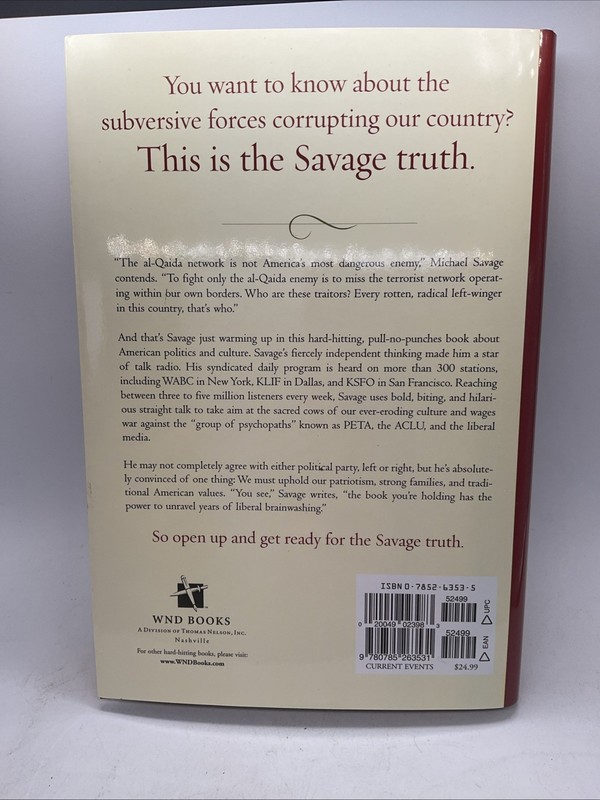 The Savage Nation - Michael Savage - 2002 WND Books - Hardcover gallery