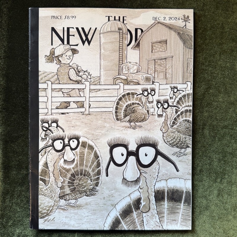 December 2, 2024~~~The New Yorker~~~LIKE NEW~~~Cover By Tom Toro🐇»Incognito»