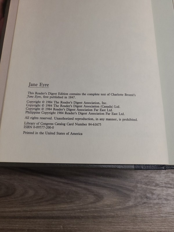 Jane Eyre by Charlotte Bronte ~ Reader's Digest The World's Best Reading 1984 gallery