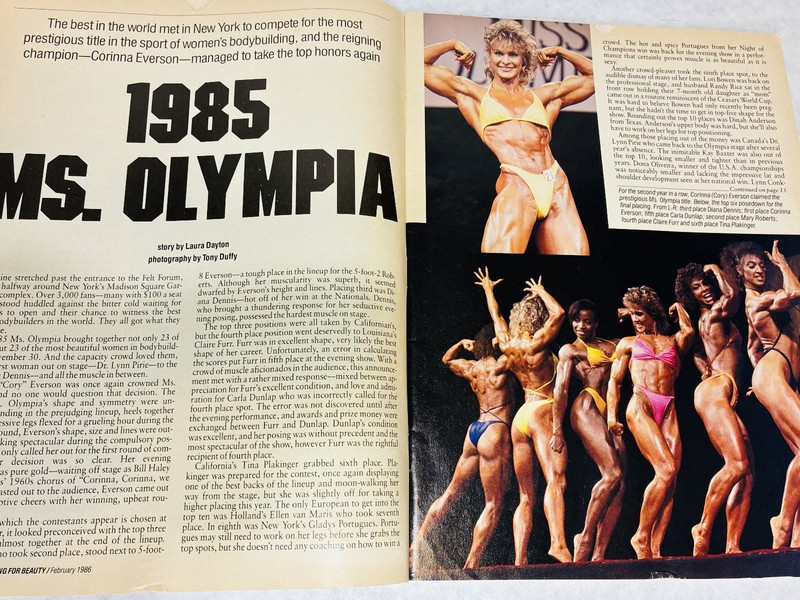 STRENGTH TRAINING FOR BEAUTY female bodybuilding mag, Jan 1986, signed by editor gallery