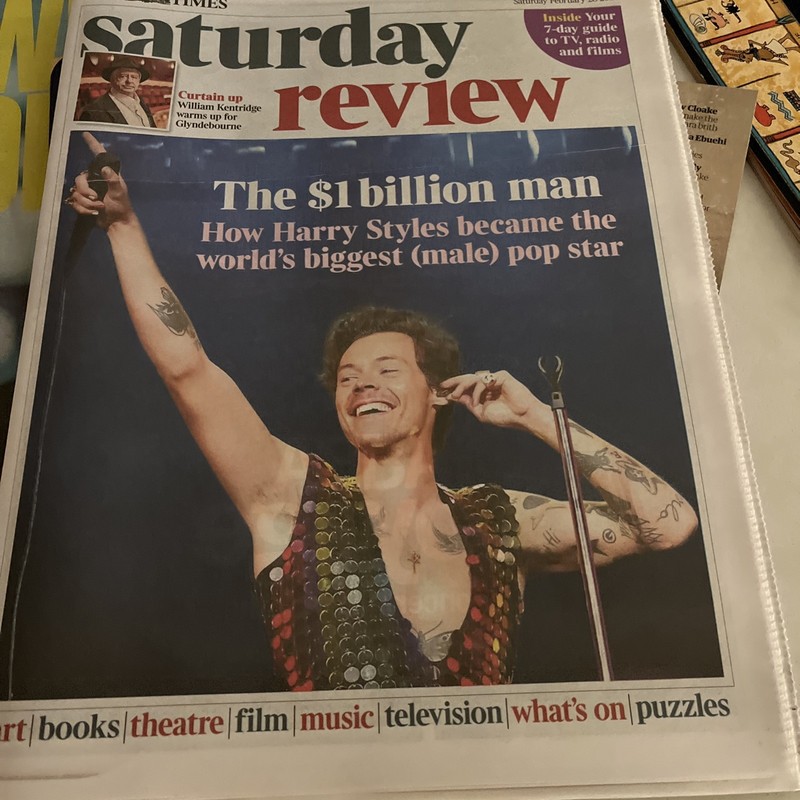 UK Times Saturday Review 28 February 2026 Harry styles William Kentridge