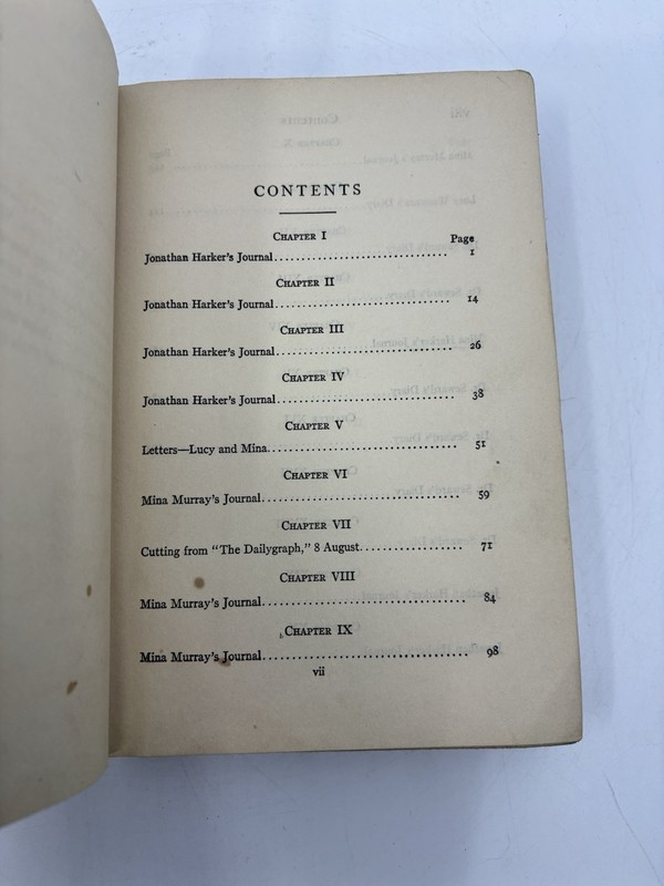 Bram Stoker DRACULA Grosset & Dunlap, Vintage Horror Hard Cover Book 1897 C gallery