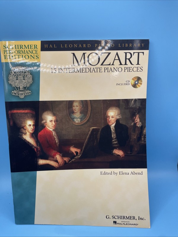 Mozart – 15 Intermediate Piano Pieces by Elena Abend (2007, paperback no CD