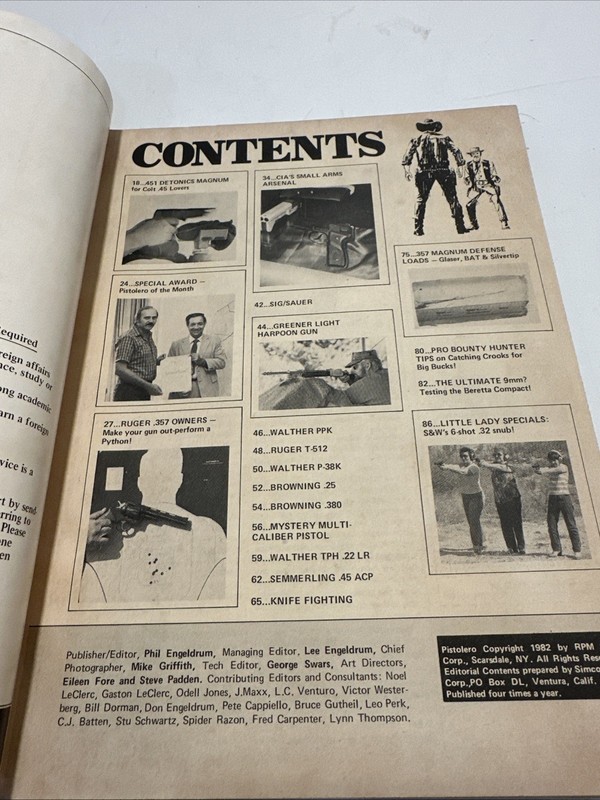 Pistolero March 1983 CIA’s Small Arms, Colt .45, Ultimate 9mm, Knife Fighting! gallery