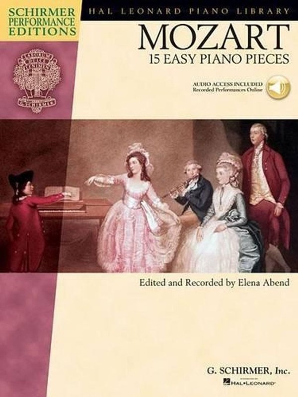Mozart – 15 Easy Piano Pieces by Elena Abend (English) Sheet Music Book