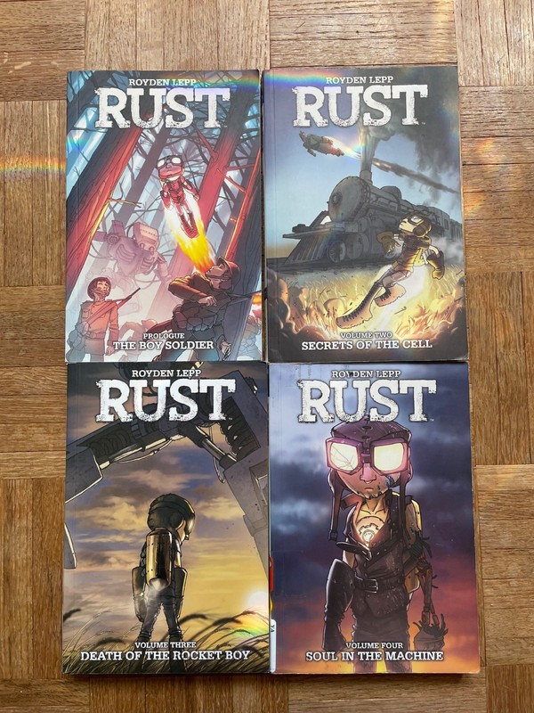 Rust Vol. 0, 2, 3, 4 by Royden Lepp (Boy Soldier, Secrets of the Cell, and more)