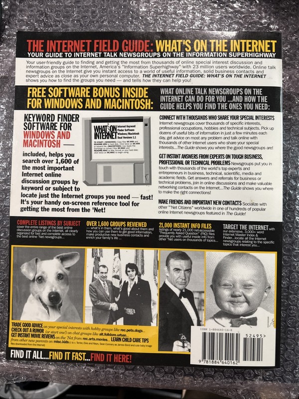 Whats On The Internet 1995 Eric Gagnon Peachpit Press Michael J Walsh BOOK ONLY gallery
