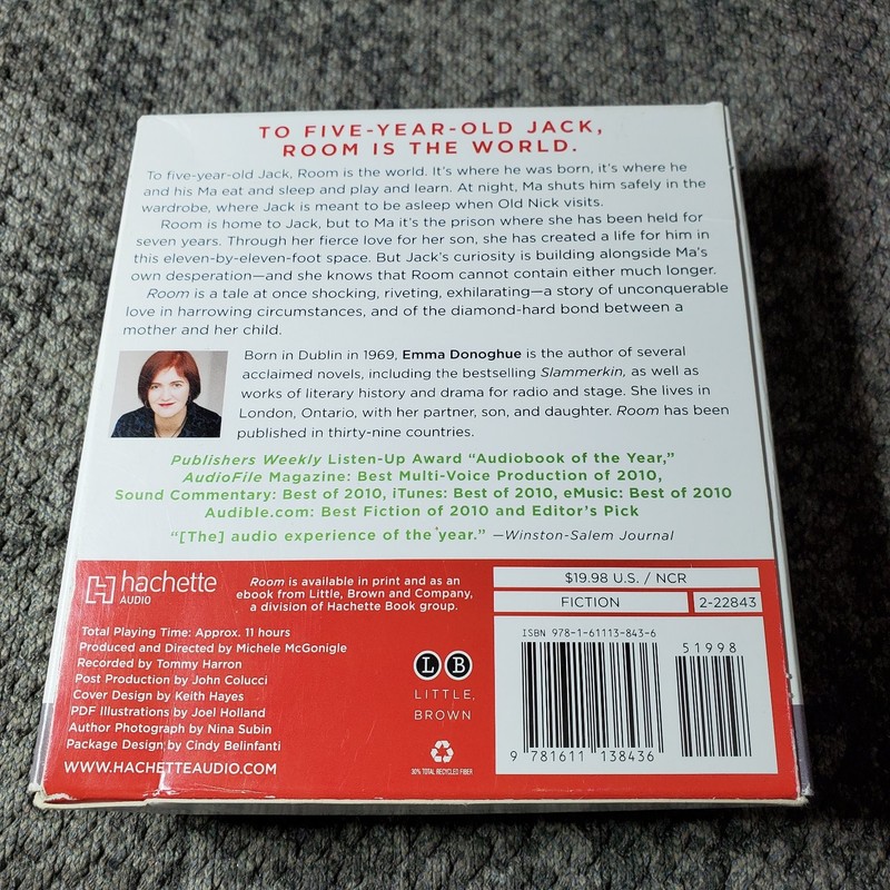 ROOM Emma Donoghue 2010 Unabridged Audiobook 9 CD Set Hachette Audio Fiction gallery