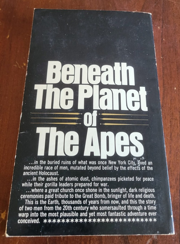 Beneath the Planet of the Apes (Novelization) - Michael Avallone - 1970 PB gallery